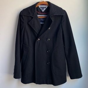 Tommy Hilfiger Pea Coat, Black, Size 8